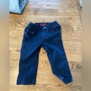 Dark denim toddler girl skinny jeans